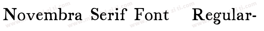 Novembra Serif Font   Regular字体转换